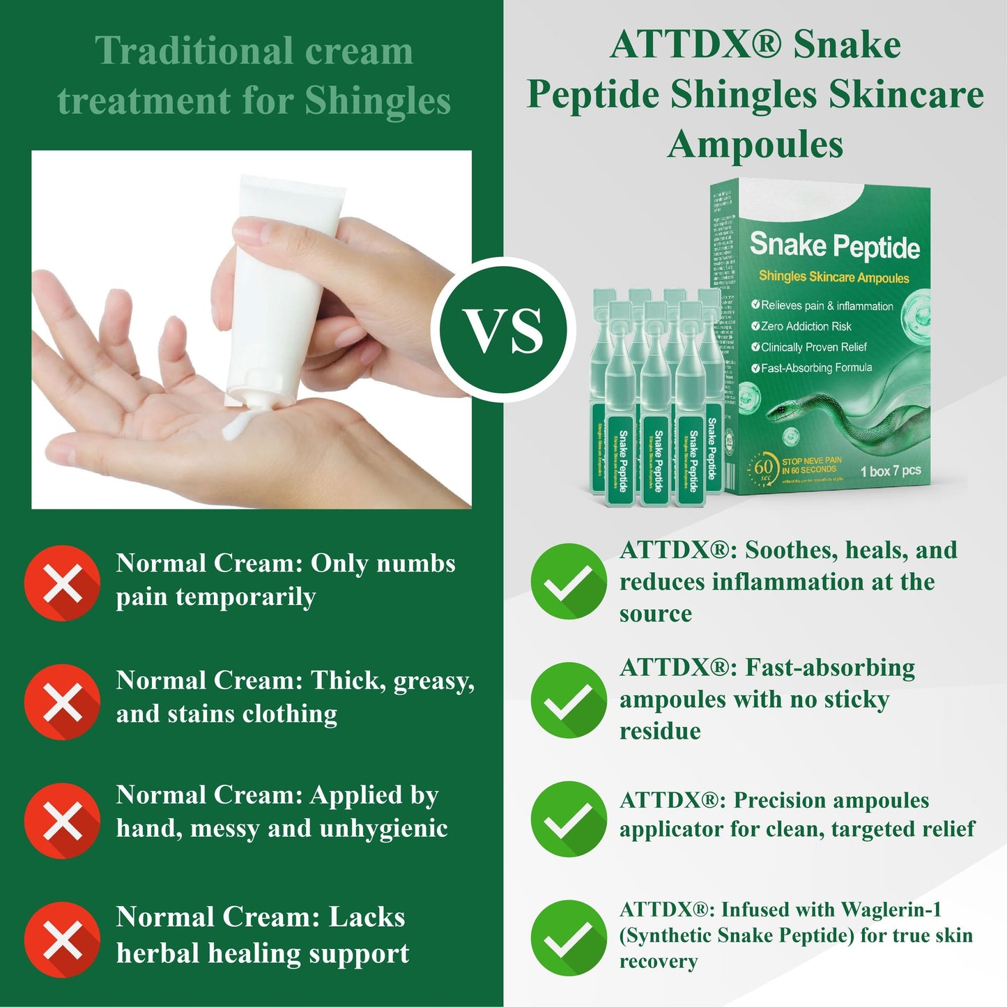 Snake Peptide Shingles Skincare Ampoules