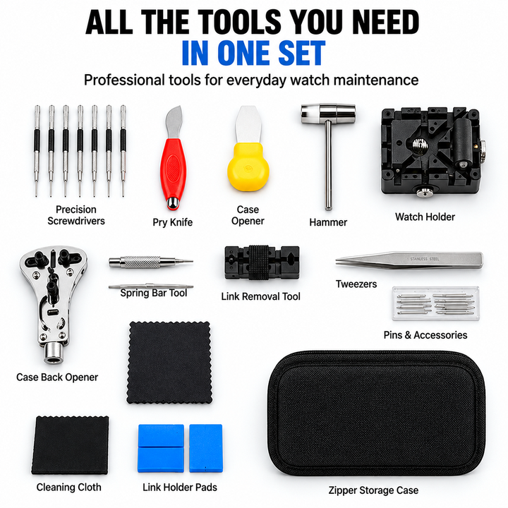 Watch Repair Tool Kit – Link Removal, Battery & Strap Tools