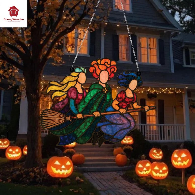 🔥Last Day: BUY 3 GET FREE SHIPPING - 🧙🧹Halloween Witch Suncatcher