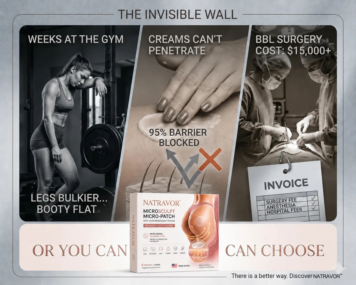 NATRAVOR™ CurveSculpt Micro-Patch ✦ Sculpt • Firm • Smooth Lower Body Curves ✦ Micro-Needle Infusion System