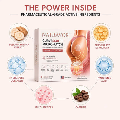 NATRAVOR™ CurveSculpt Micro-Patch ✦ Sculpt • Firm • Smooth Lower Body Curves ✦ Micro-Needle Infusion System