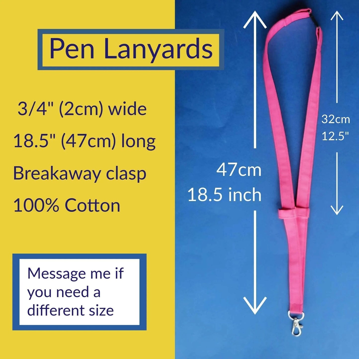 Plain Fabric Pen Lanyards