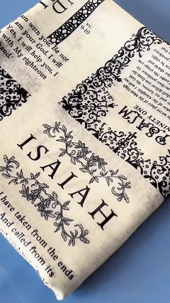 ✝️Handcrafted Christian Prayer Shawl: Protection Bible Verse Scarf, Yeshua Scripture Wrap🙏