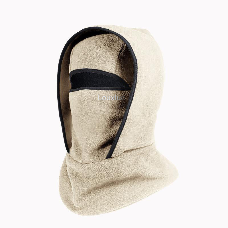Outdoor Winter Warm Hat Neckband Integrated Cycling Mask Sports Ski Head Cover Neck Windproof Cold One-Piece Pullover Hat