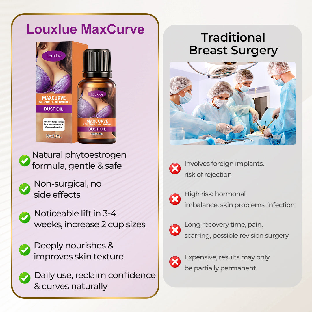 Louxlue®MaxCurve Sculpting & Volumizing Bust Oil 🌸 — Say Goodbye to Sagging & Flat Busts 💖, Get Fuller, Firmer Curves 📈, Non-Surgical ✅, Try It Now! 🔥