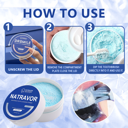 Natravor™ Whitening Tooth Cleansing Powder 🦷Obtain American Dental Association (ADA) Certification (Treats periodontitis and mouth ulcers, prevents tooth loss, and repairs gum recession)