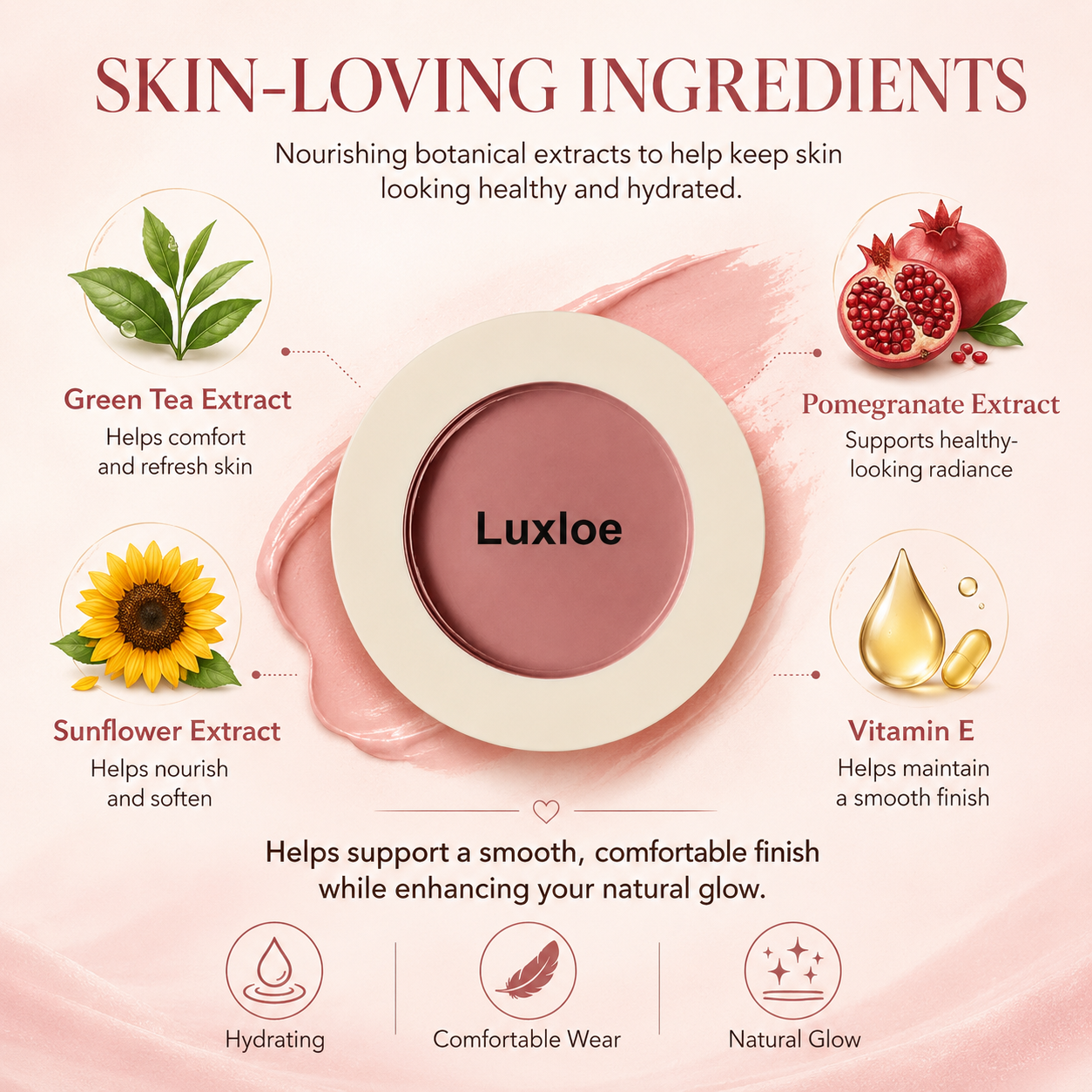 Luxloe Baby Cheeks All-In-One Hydrating Milk Blush