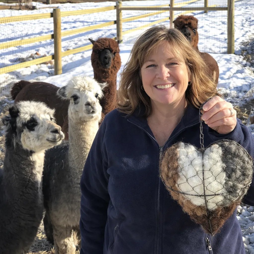🕊️Handmade Alpaca Fiber Bird Nesting Heart