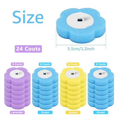 NATRAVOR™ Disposable Toilet Brush, Toilet Bowl Wand Holder Set with 24PCS Cleaner Refills, Bathroom Cleaning System for Sink Bathtub Drain Wash Basin Urinal，Wall-Mount Scrubbing Toilet Brush Bathroom Cleaning Kit