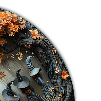 🔥Last Day 50% Beautiful Witches - Personalized Witch Round Metal Sign