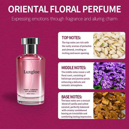 Luxgloe Women's Perfume, Long Lasting Floral Fruity Fragrance with Sicilian Mandarin, Jasmine Absolute & Amber, Daily Scented Perfume, 2.71oz (80ml)