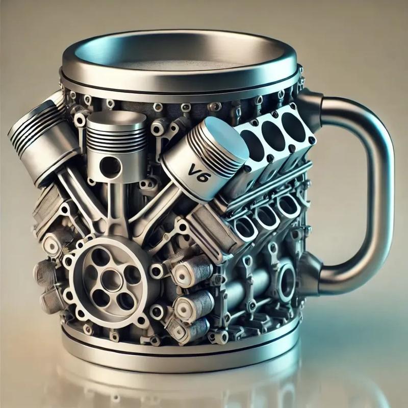 Engine-themed coffee mug