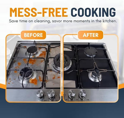 📢📢50% OFF !!⏰🎉 2026 Sale — Over 21,000 Sold! 🥘 Reusable Gas Stove Burner Liners♻️ (Set of 4)