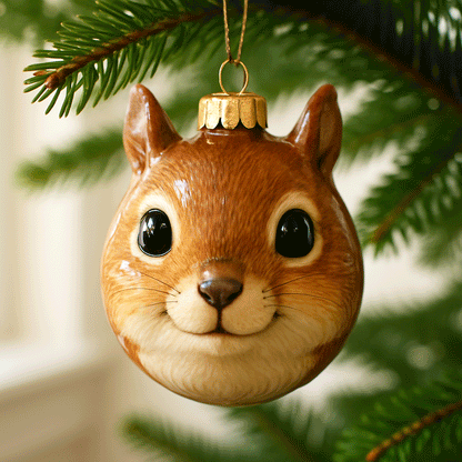 Woodland Animal Hand-Painted Christmas Balls Ornaments