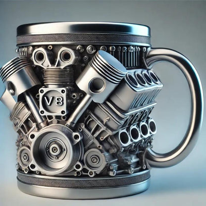 Engine-themed coffee mug