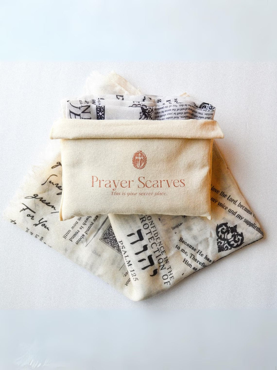 ✝️Handcrafted Christian Prayer Shawl: Protection Bible Verse Scarf, Yeshua Scripture Wrap🙏