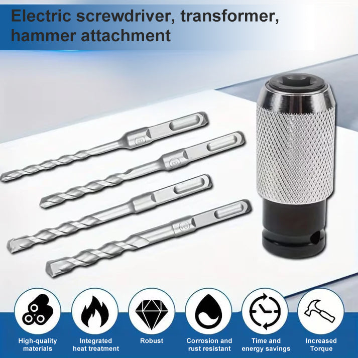 🔧 Rotary hammer adapter with impact drill set