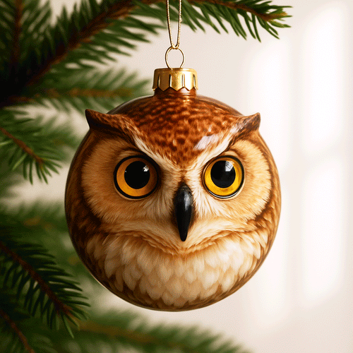 Woodland Animal Hand-Painted Christmas Balls Ornaments