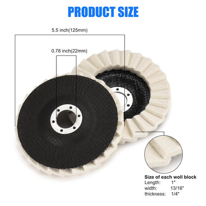 ⚙️2025 New in Hot Sale 49% OFF🔥Wool Polishing Wheels Set for Angle Grinders