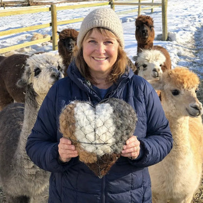 🕊️Handmade Alpaca Fiber Bird Nesting Heart