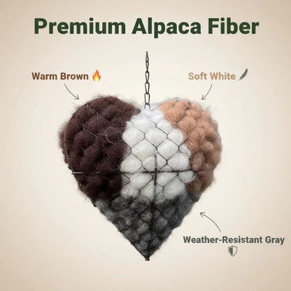 🕊️Handmade Alpaca Fiber Bird Nesting Heart