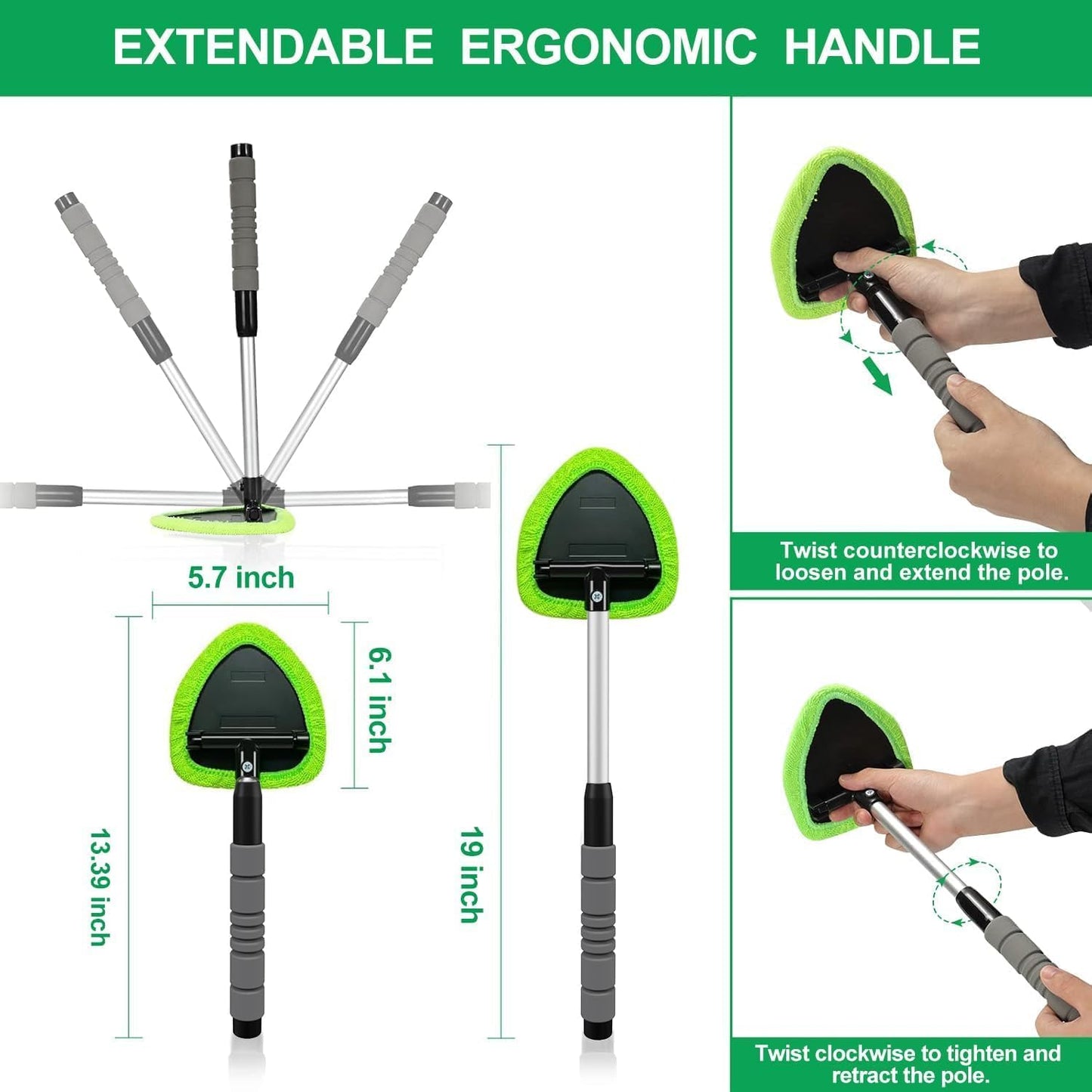 Microfiber Car Window Cleaning Tool