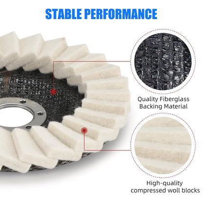 ⚙️2025 New in Hot Sale 49% OFF🔥Wool Polishing Wheels Set for Angle Grinders