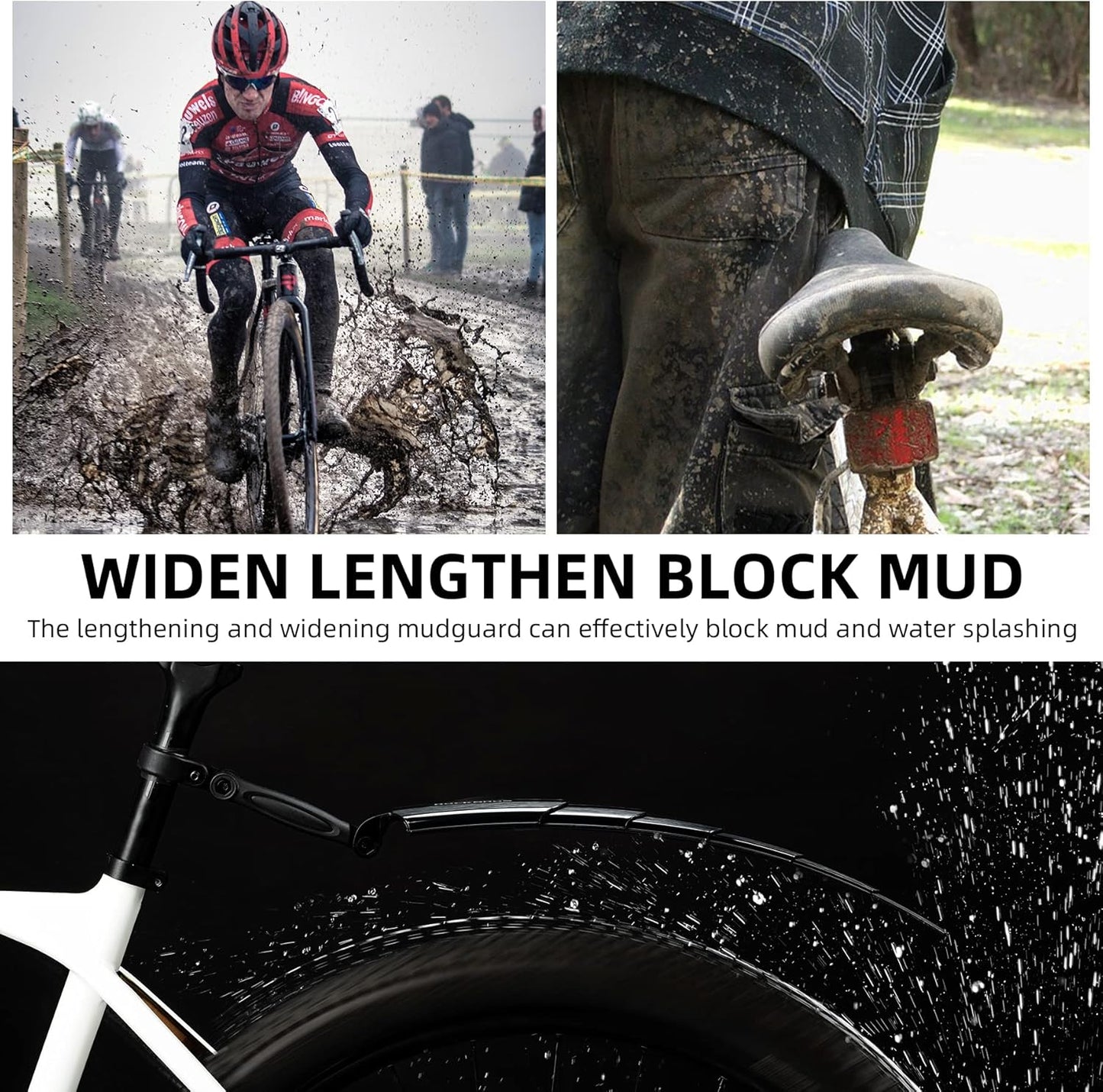 🚲  Retractable Bike Mudguards