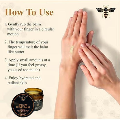 🔥Last Day Promotion 49% OFF-✨Beef Tallow and Honey Balm for Skin - Handmade All-Natural Moisturizer