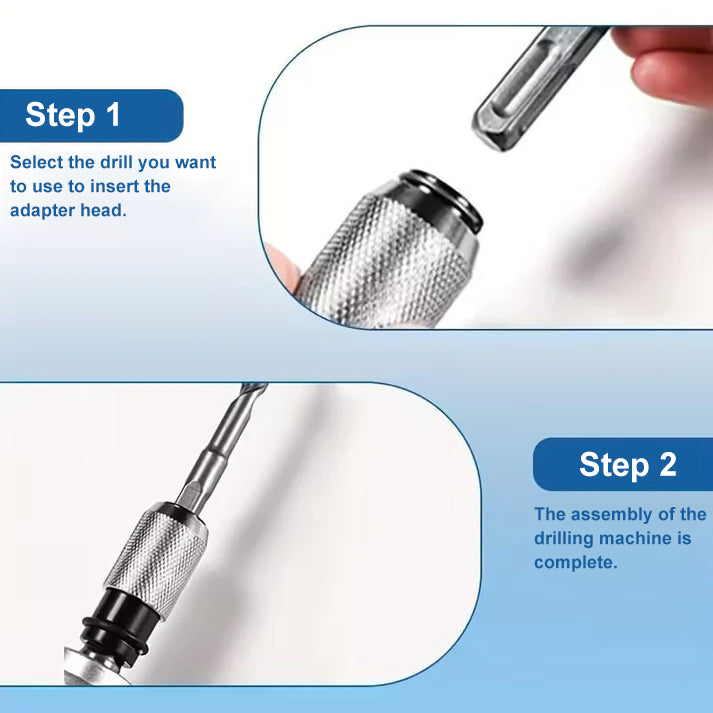 🔧 Rotary hammer adapter with impact drill set
