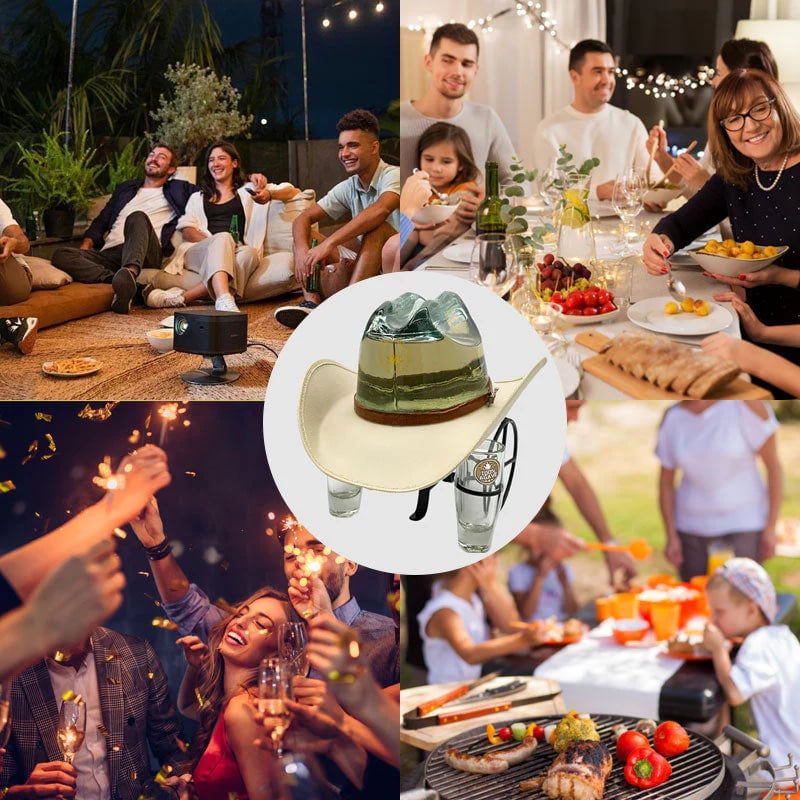 🔥Last Day 50% OFF🤠Cowboy Hat Bottle Holder – Refillable Design