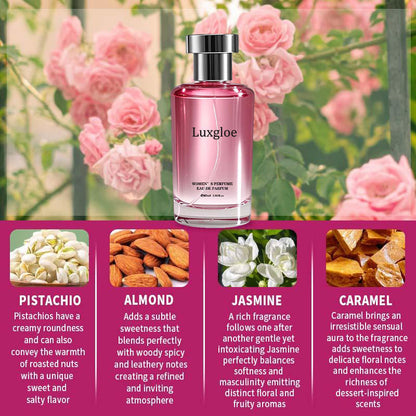 Luxgloe Women's Perfume, Long Lasting Floral Fruity Fragrance with Sicilian Mandarin, Jasmine Absolute & Amber, Daily Scented Perfume, 2.71oz (80ml)