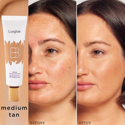 Luxgloe BB blur tinted moisturizer SPF 30 - instantly brightens, hydrates & smooths your skin